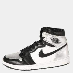 Air Jordan Wmns Silver Toe 1 Retro High OG Sneaker US 8.5 EU 40