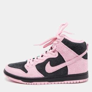 Air Jordans Tricolor Leather and Suede SB Dunk High Sneakers Size 37.5