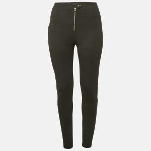 Alaia Black Stretch Gabardine High Waist Leggings XS