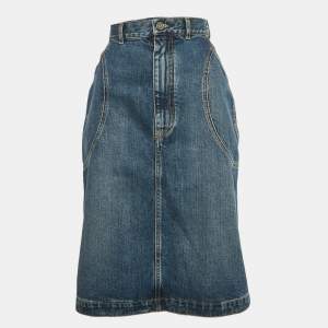 مملوكة مسبقًا Alaia Blue Stone Denim Pencil Skirt M