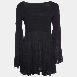 Alaia Black Silk Knit Tunic M