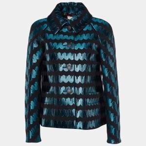 Alaia Black/Blue Jacquard Jacket M
