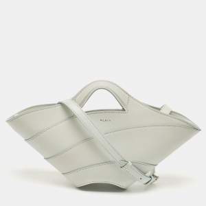 Alaia Light Blue Leather Small Khaimah Tote