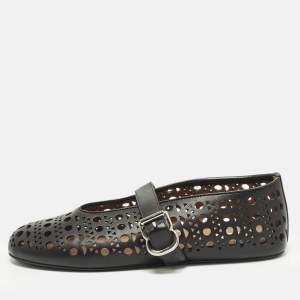 مملوكة مسبقًا Alaia Vienne Size 41 Black Leather Ballet Flats