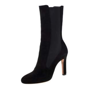 Alaia Black Suede Ankle Boots Size 39