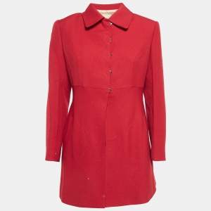 Alaia Red Wool Long Sleeve Jacket L