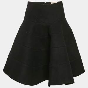 Alaïa Black Wool Mini Skirt M