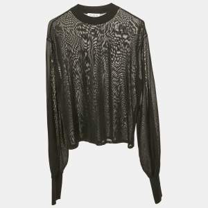 Alaia Black Jersey Long Sleeve Top S