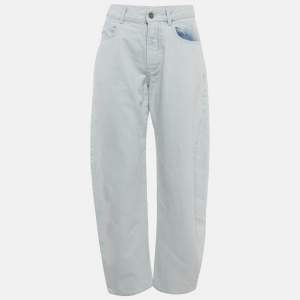 Pre Owned Alaia Blue Ice Denim Low Waist Round Jeans S Waist/26"