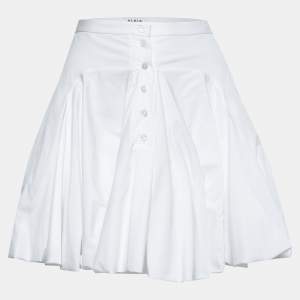Alaia White Cotton Balloon Mini Skirt M