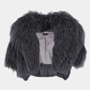 Alaia  Women's Leather Fur Coat - Grey - M
