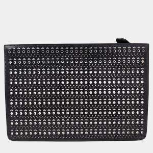 Pre Owned Alaia Black Leather Clutch
