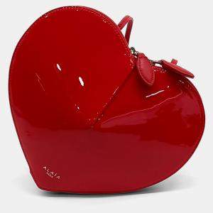 Pre Owned Alaia Red Leather pendant heart bag