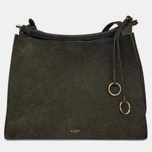 Pre Owned Alaia Green Leather Le Click Medium