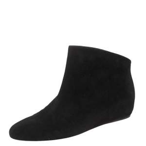Pre Owned Alaia  Black Suede Mariah Ankle Boots Size 39.5
