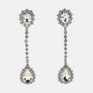 مملوكة مسبقًا Alessandra Rich Crystals Silver Tone Earrings