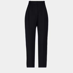 Alexander McQueen Black Wool and Silk Trousers Size 40