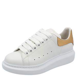 Alexander McQueen White/Gold Oversized Sneakers EU 39.5