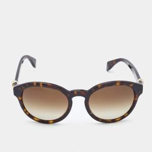 Alexander McQueen Tortoise Gradient AMQ 4196/S Skull Round Sunglasses