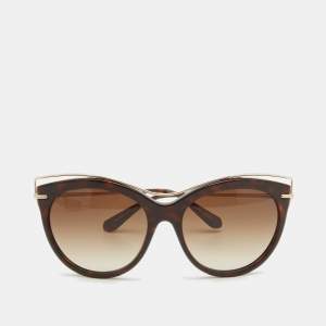 Alexander McQueen Brown Gradient AmQ 4273/S Frame Cat Eye Sunglasses