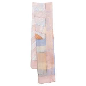 Pre Owned Alexander McQueen Multicolor Pastel Geometric Print Scarf