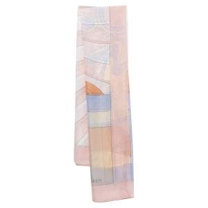 Alexander McQueen Multicolor Pastel Geometric Print Scarf