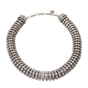 Alexander McQueen Crystal Tubular Choker Necklace