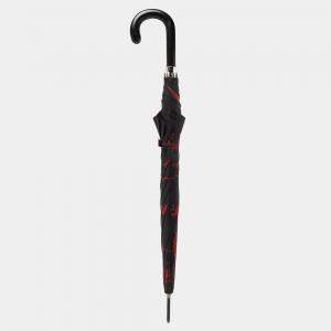 Alexander McQueen Black Dancing Skeleton Print Nylon Long Umbrella