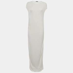 Pre Owned Alexander McQueen White Honeycomb Jacquard Knit Bodycon Dress L