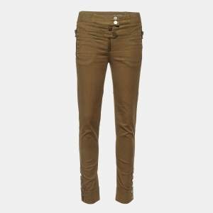 Alexander McQueen Khaki Green Button Detail Pants S