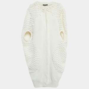 Alexander McQueen Cream Textured Crochet Cardigan M