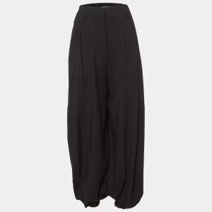 Alexander McQueen Black Wool Blend Pleated Trousers S