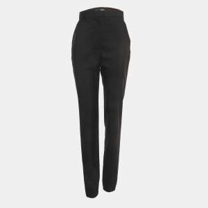 Alexander McQueen Black  Wool High Waist Trousers S