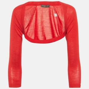 مملوكة مسبقًا Alexander McQueen Red Knitted Shrug XS