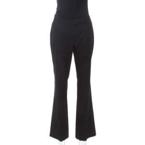 Alexander McQueen Black Wool Flared Trousers M