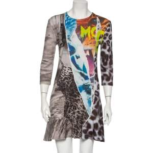 Pre Owned McQ by Alexander McQueen Multicolor Printed Knit Mini Dress L