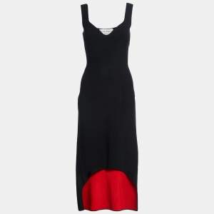 Alexander McQueen Black Knit High-Low Hem Sleeveless Dress XS