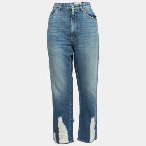 Alexander McQueen Blue Distressed Denim Jeans M Waist 27"