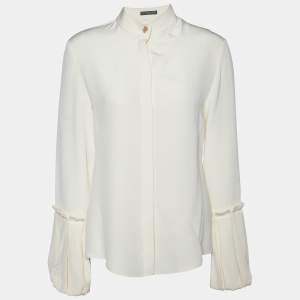 Alexander McQueen Cream Silk Button Front Shirt M