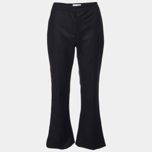 Alexander McQueen Black Wool Side Striped Flared Trouser M