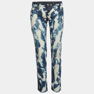 Alexander McQueen Blue Bleached Effect Denim Jeans S Waist 26"