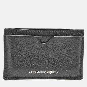 Alexander McQueen Black Leather Card Holder