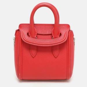 Alexander McQueen Red Leather Mini Heroine Satchel