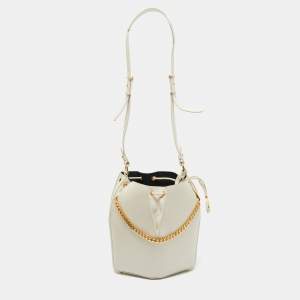 Pre Owned Alexander McQueen The Bucket Off White Leather Bag