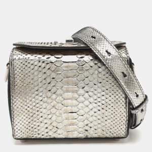 Pre Owned حقيبة كتف أليكساندر ماكوين بوكس 19 جلد أسود