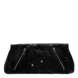 Alexander McQueen Black Leather Faithful Glove Clutch