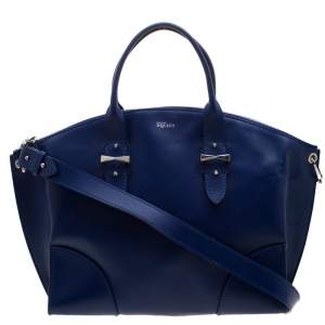 Alexander McQueen Blue Leather Legend Satchel