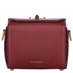 Alexander McQueen Red Leather Box 19 Crossbody Bag