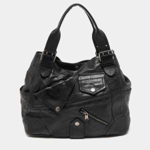 Alexander McQueen Black Leather Faithful Tote