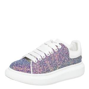 Pre Owned Alexander McQueen Multicolor Glitter Oversized Low Top Sneakers Size 39